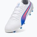 Buty piłkarskie PUMA King Match FG/AG puma white/bluemazing/flat light grey/sunset glow 12
