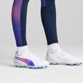 Buty piłkarskie PUMA King Match FG/AG puma white/bluemazing/flat light grey/sunset glow 14