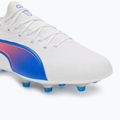 Buty piłkarskie PUMA King Match FG/AG puma white/bluemazing/flat light grey/sunset glow 7