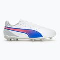 Buty piłkarskie dziecięce PUMA King Match FG/AG Jr puma white/bluemazing/flat light grey/sunset glow 2