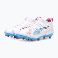 Buty piłkarskie dziecięce PUMA Ultra 5 Match Vol. Up FG/AG Jr puma white/luminous blue