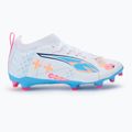Buty piłkarskie dziecięce PUMA Ultra 5 Match Vol. Up FG/AG Jr puma white/luminous blue 3