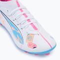 Buty piłkarskie dziecięce PUMA Ultra 5 Match Vol. Up FG/AG Jr puma white/luminous blue 7