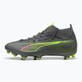 Buty piłkarskie męskie PUMA Ultra 5 Match+ FG/AG matte aged silver/yellow alert/puma aged silver