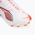 Buty piłkarskie dziecięce PUMA Ultra 5 Match FG/AG Jr puma white/puma black/glowing red 7