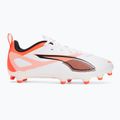 Buty piłkarskie dziecięce PUMA Ultra 5 Play FG/AG Jr puma white/puma black/glowing red 2