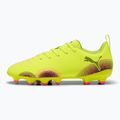 Buty piłkarskie dziecięce PUMA Future 8 Play FG/AG Jr yellow alert/puma black/sun struck 2