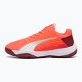 Buty do piłki ręcznej dziecięce PUMA Accelerate Jr glowing red/white/dark crimson/black 9