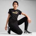 Koszulka damska PUMA ESS Metallic No. 1 Logo Tee puma black/metallic gold 3