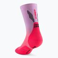 Skarpety kompresyjne damskie CEP Run Edt. Gradient Mid Cut Compression 5.0 pink/lilac fade 3