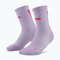 Skarpety kompresyjne męskie CEP Ultralight Mid Cut 4.0 lilac/pink