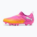 Buty piłkarskie dziecięce PUMA Future 9 Match LL FG/AG Jr poison pink/puma wht/sun stream/bright aqua/puma blk