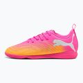 Buty piłkarskie dziecięce PUMA Future 9 Play IT Jr poison pink/puma wht/sun stream/bright aqua/puma blk