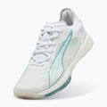 Buty do piłki ręcznej damskie PUMA Accelerate Nitro SQD 4 Game On puma white/baltic sea blue/fresh water 10