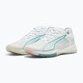 Buty do piłki ręcznej damskie PUMA Accelerate Nitro SQD 4 Game On puma white/baltic sea blue/fresh water 11