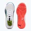 Buty do piłki ręcznej dziecięce PUMA Accelerate 4 Game On Jr puma white/glowing red/ultra blue 12