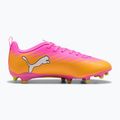 Buty piłkarskie dziecięce PUMA Ultra 6 Play FG/AG Jr poison pink/puma wht/sun stream/bright aqua/puma blk 2