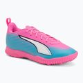 Buty piłkarskie dziecięce PUMA Ultra 6 Play TT Jr poison pink/puma wht/sun stream/bright aqua/puma blk
