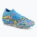 Buty piłkarskie PUMA Future 9 Ultimate Advanced Level FG puma white/blue glimmer/pink glimmer/yellow alert