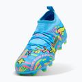 Buty piłkarskie dziecięce PUMA Future 9 Match Advanced Level FG/AG Jr puma white/blue glimmer/pink glimmer/yellow alert 4
