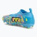 Buty piłkarskie dziecięce PUMA Future 9 Match Advanced Level FG/AG Jr puma white/blue glimmer/pink glimmer/yellow alert 3