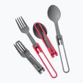Zestaw sztućców MSR Folding Utensils Spoon & Fork 4 red/ grey