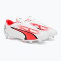 Buty piłkarskie męskie PUMA Ultra Play MXSG puma white/puma black/fire orchid 4