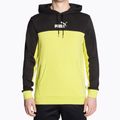 Bluza męska PUMA ESS+ Block Hoodie TR puma black/lime sheen