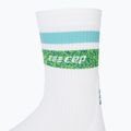 Skarpety kompresyjne męskie CEP Miami Vibes 80's white/green aqua 5