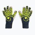 Rękawice bramkarskie uhlsport Prediction Supergrip + Finger Surround navy/white/fluo yellow