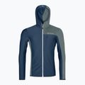 Bluza męska ORTOVOX Fleece Light Grid Hooded deep ocean 7