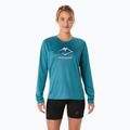 Longsleeve do biegania damski ASICS Fujitrail Logo atlantis blue