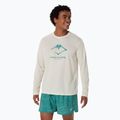 Longsleeve do biegania męski ASICS Fujitrail Logo birch/white sage/rainy lake