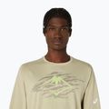 Longsleeve do biegania męski ASICS Fujitrail Logo LS khaki 5