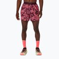 Spodenki do biegania męskie Asics Fujitrail All Over Print 5In Short Blazing Coral/Dark Aubergine