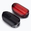 Zestaw lampek rowerowych INFINI Olley USB set black
