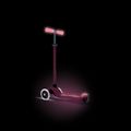 Hulajnoga trójkołowa dziecięca Globber Primo Plus Glow Lights coral pink 11
