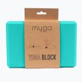 Kostka do jogi Myga Foam Block turkusowy 2