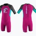Pianka do pływania dziecięca O'Neill Toddler Reactor-2 2 mm Back Zip berry/light aqua/graphite
