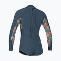 Pianka do pływania dziecięca O'Neill Girls Bahia 2/1 Back Zip LS Spring copen blue/painted tropics/copen blue 2