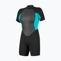 Pianka do pływania damska O'Neill Reactor-2 2mm Back Zip SS Spring IS7 black/light aqua