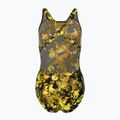 Strój pływacki jednoczęściowy damski Speedo Placement Powerback black/yellow 2