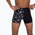 Bokserki pływackie męskie Speedo Allover V-Cut Aquashort black/white 7
