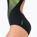 Strój pływacki jednoczęściowy damski Speedo Placement Laneback black/yellow 5