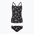 Strój pływacki dwuczęściowy dziecięcy Speedo Printed Tie-Back Tankini black/pink