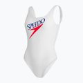 Strój pływacki jednoczęściowy damski Speedo Logo Deep U-Back white 4