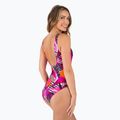 Strój pływacki jednoczęściowy damski Speedo Allover U-Back leaf true navy/fluo pink/salso 6