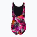 Strój pływacki jednoczęściowy damski Speedo Allover U-Back leaf true navy/fluo pink/salso 2