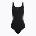 Strój pływacki jednoczęściowy damski Speedo Placement Muscleback black/tile/atomic lime