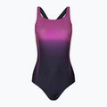 Strój pływacki jednoczęściowy damski Speedo Digital Placement Medalist knit true navy/neonorchid